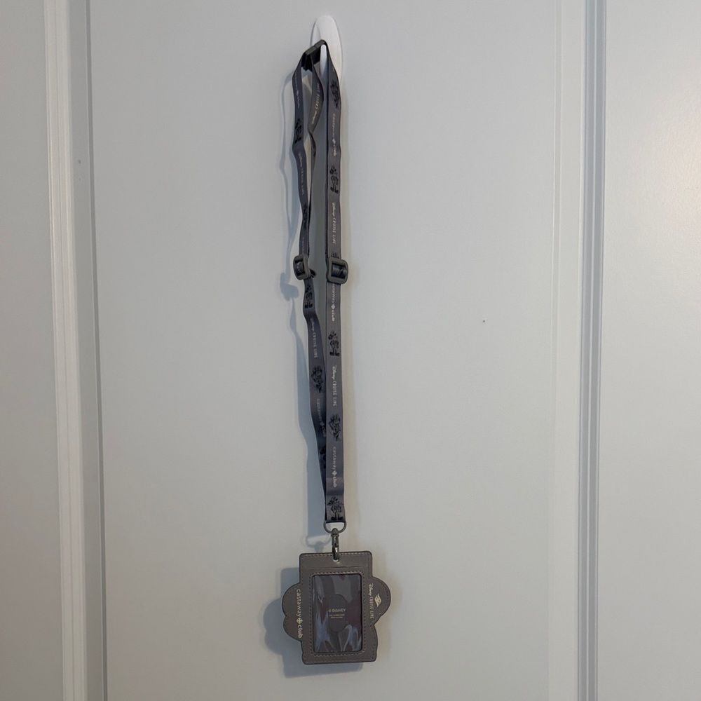 Disney Mickey Mouse Blue and Gray Lanyard Card Holder - Picture 3 of 3